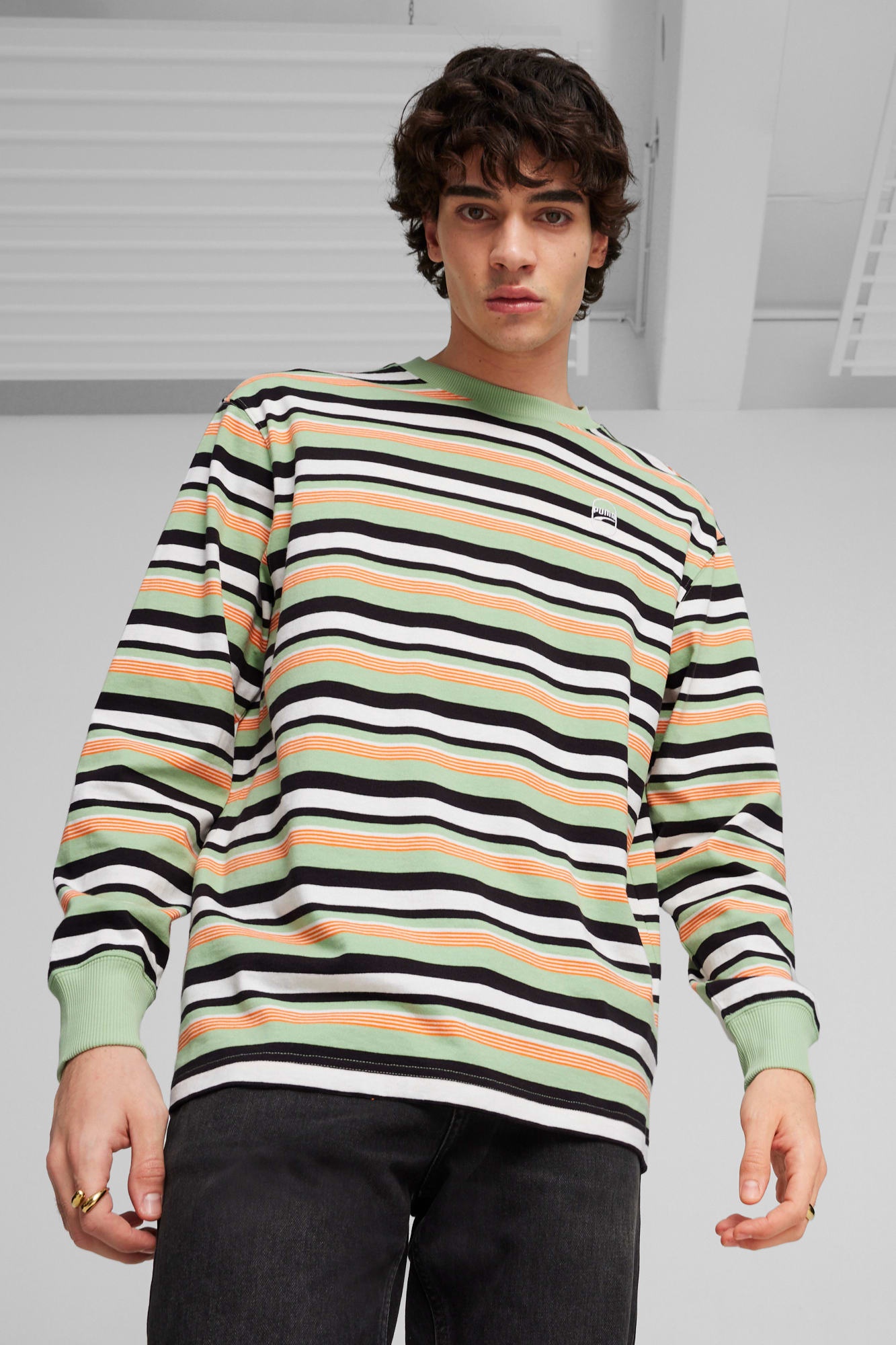 DOWNTOWN 180 Men's Striped Tee - 4