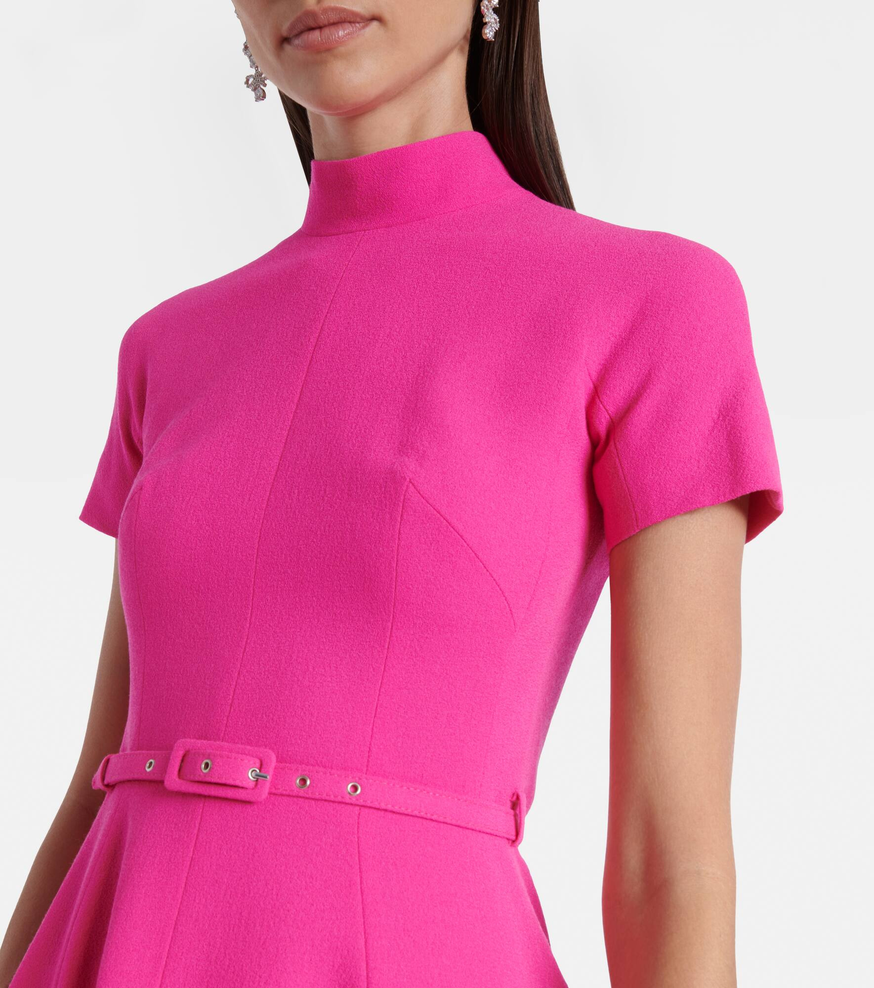 Camilla belted wool midi dress - 4