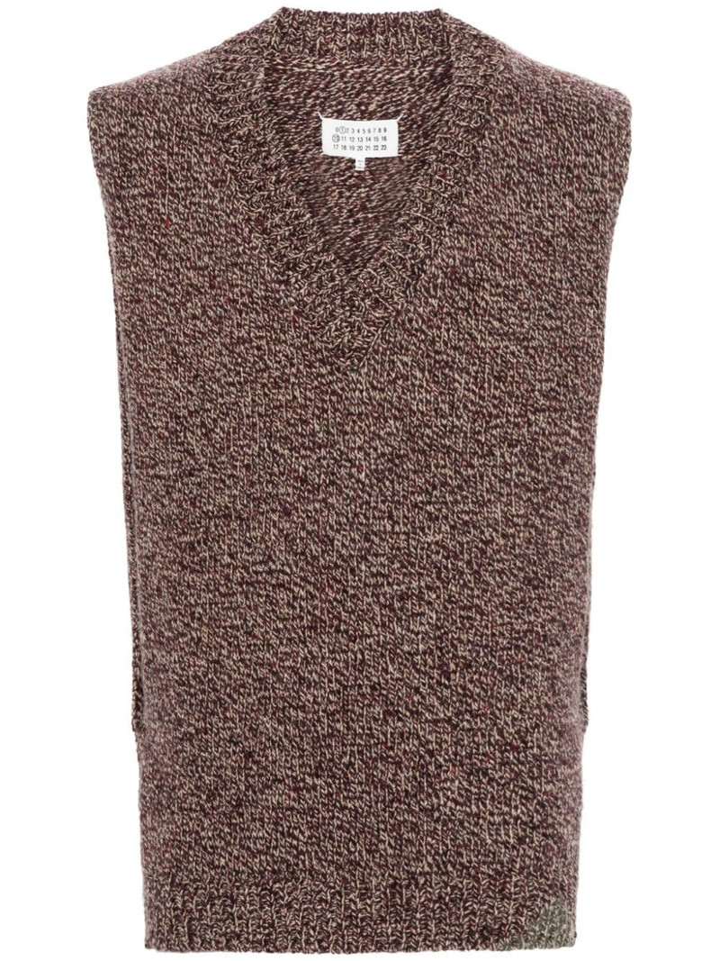 Mended wool-blend vest 1