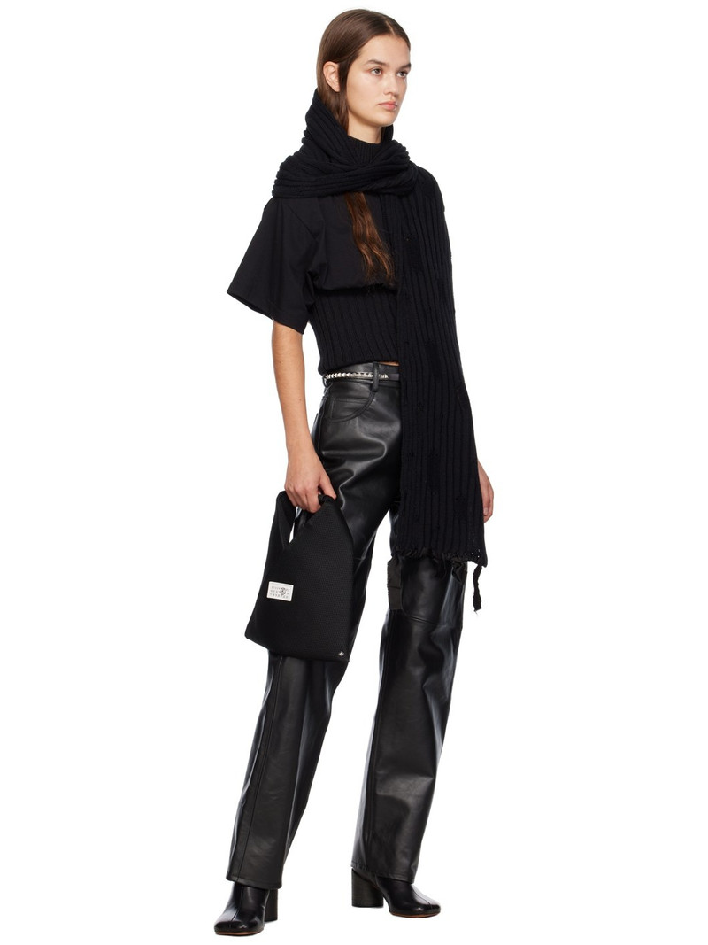 Black Mini Triangle Tote 4