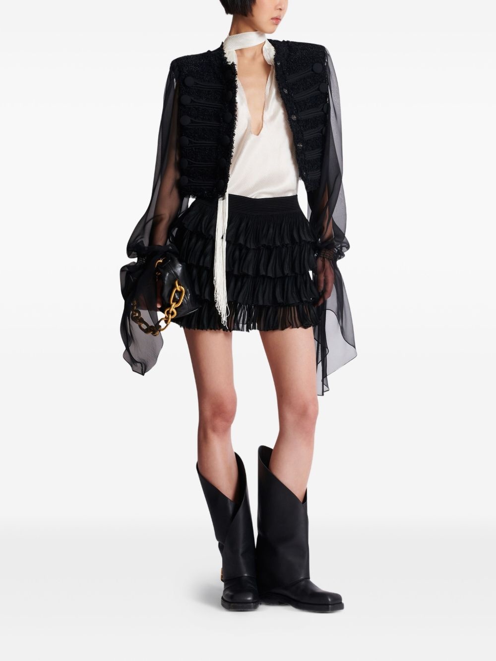 silk halterneck top - 2