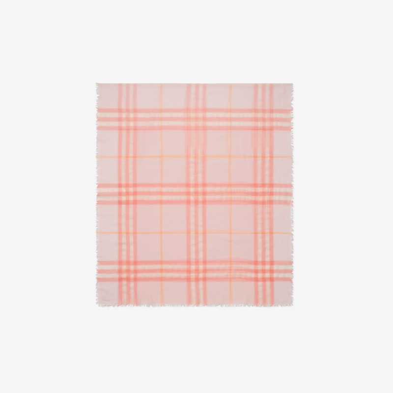 Wide Check Wool Scarf 4