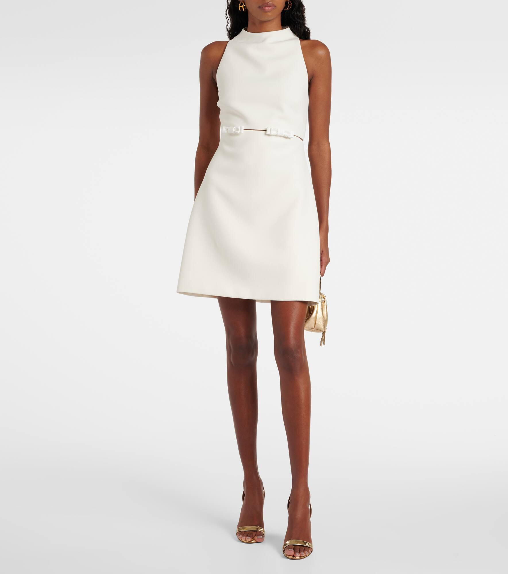 Bridal Jalie bow-detail crêpe minidress - 2