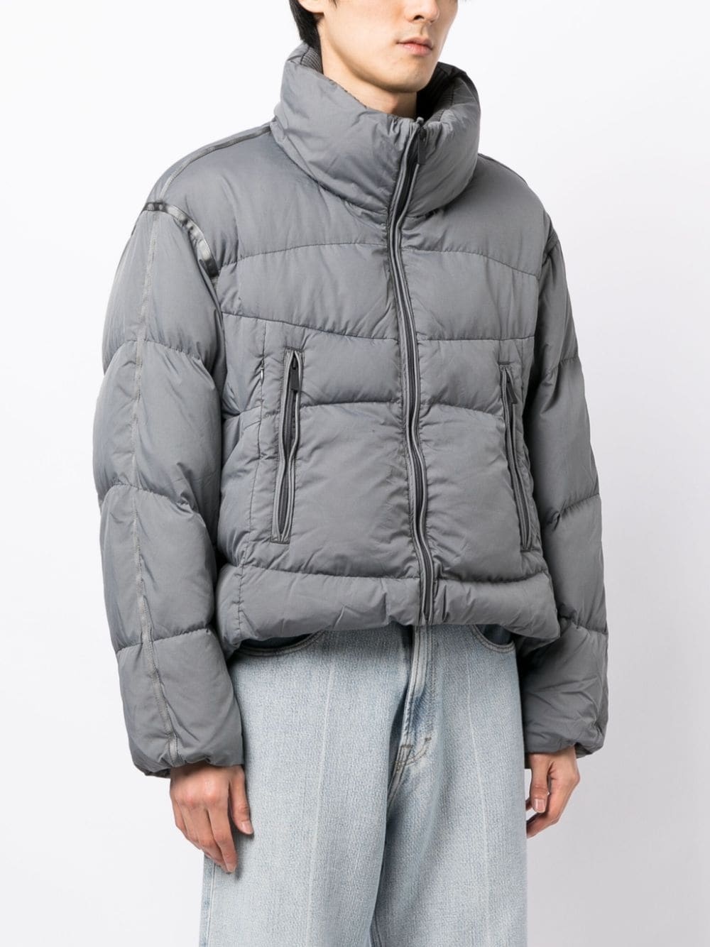 high-neck padded jacket - 3