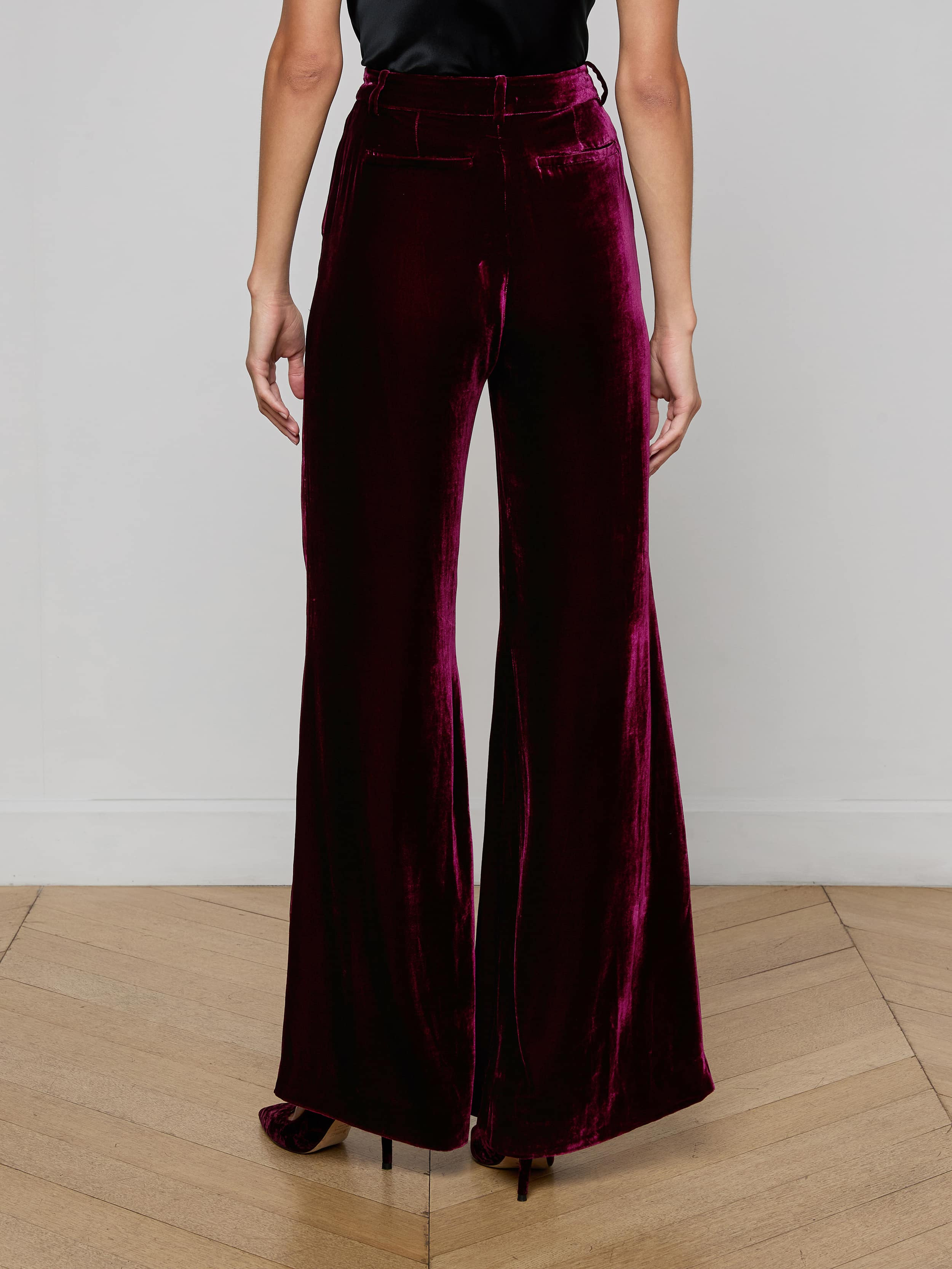 Pilar Velvet Wide-Leg Pant - 5