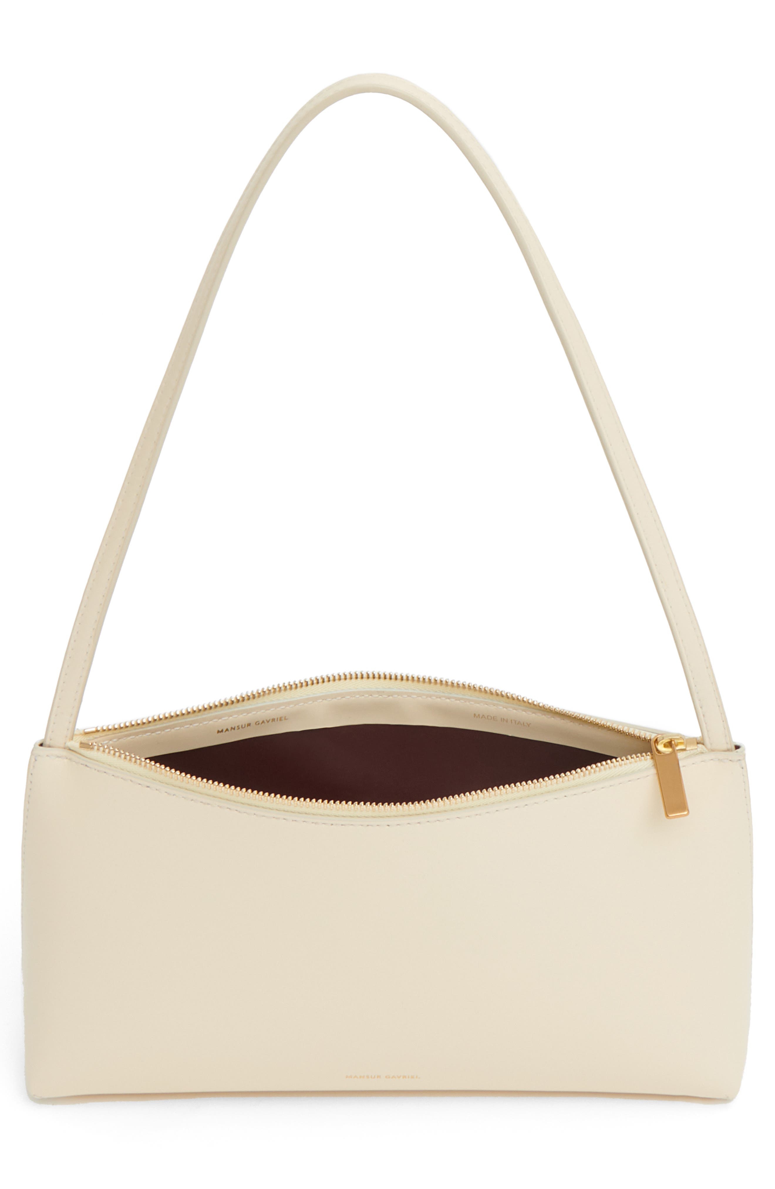 Mansur Gavriel Gaia Leather Shoulder Bag in Crema at Nordstrom - 3