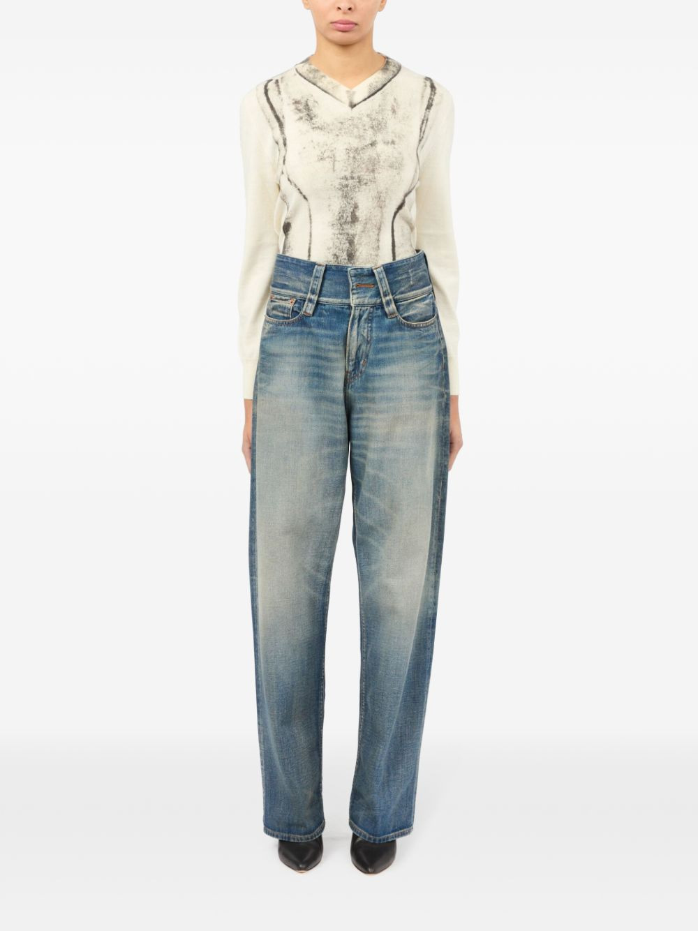 faded jeans - 2