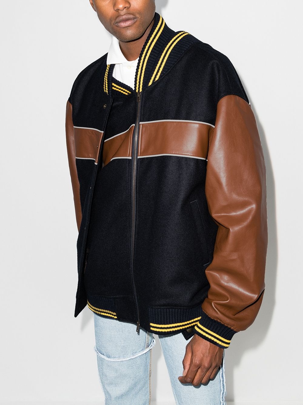 double-layer varsity jacket - 2