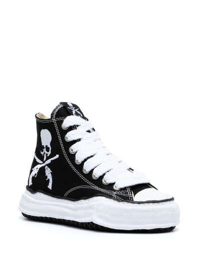 MASTERMIND WORLD skull-print canvas sneakers outlook