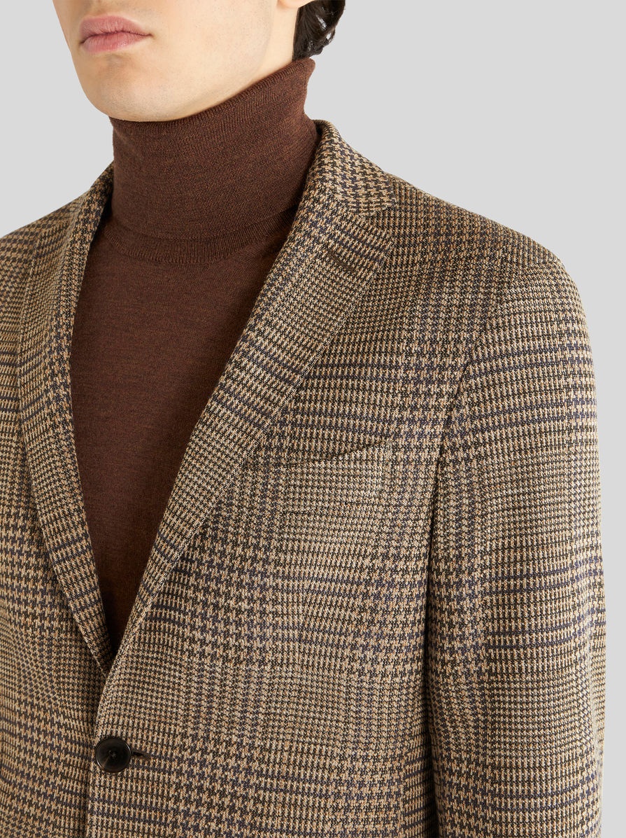 CHECK JERSEY JACKET - 2