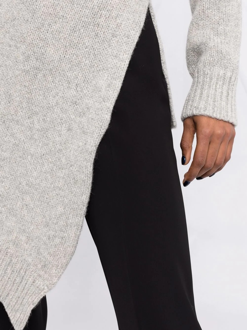 asymmetric roll-neck jumper - 3