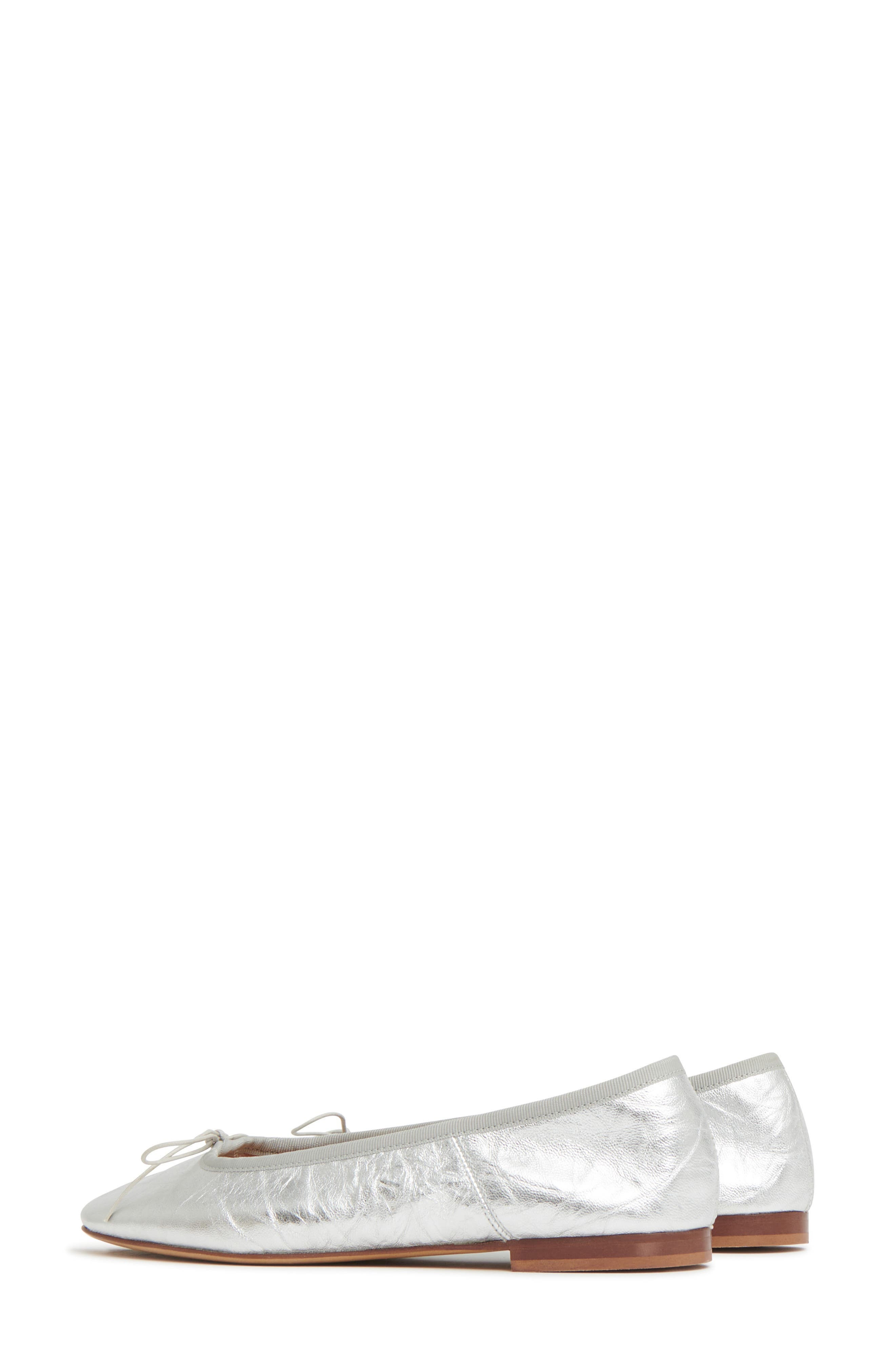 Mansur Gavriel Ballet Flat in Crinkle Silver at Nordstrom - 2
