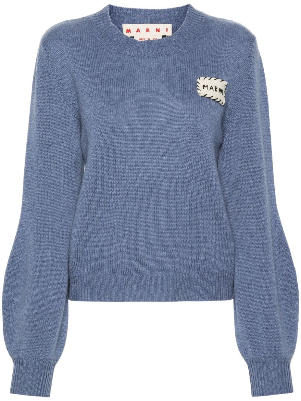 logo-patch cashmere jumper - 1