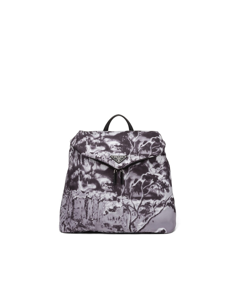 Printed Re-Nylon backpack 1