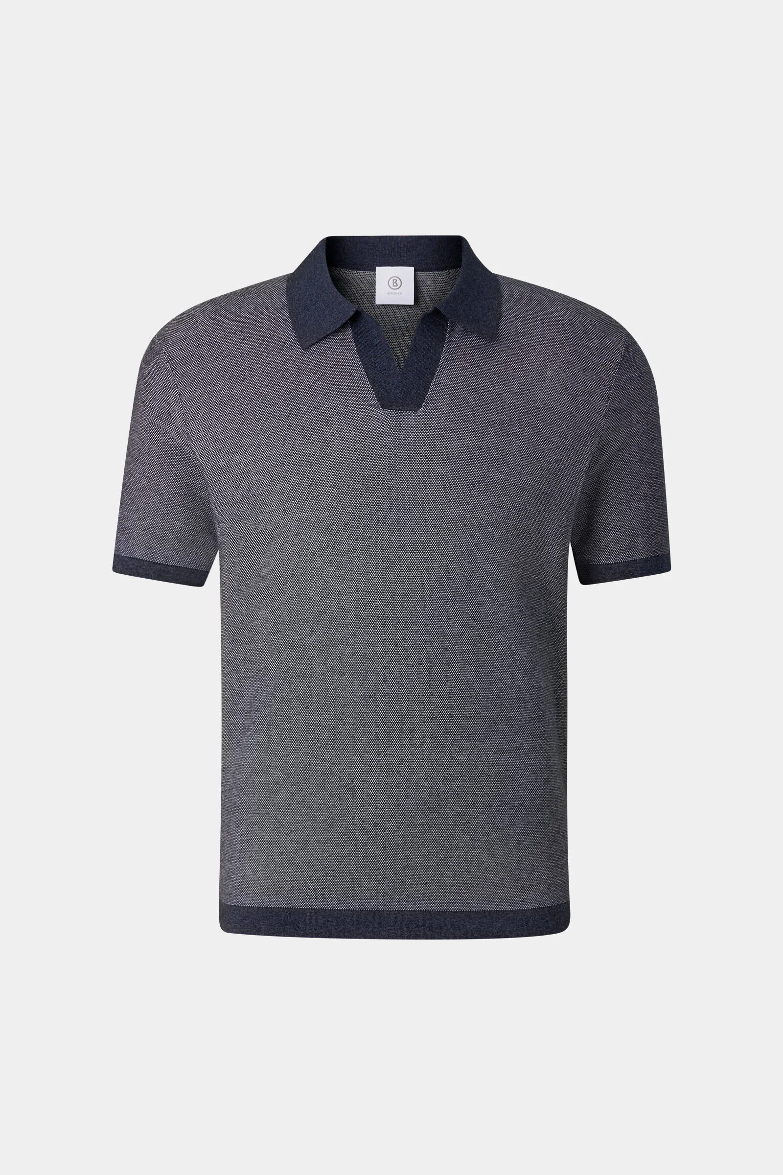 Lyon knitted polo shirt in Navy blue - 1