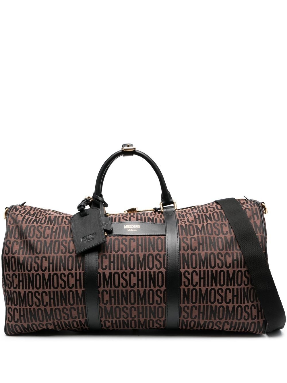 logo-print weekend bag - 1