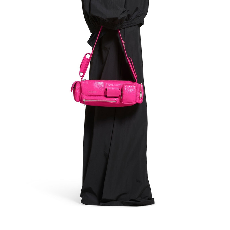 BALENCIAGA Superbusy Xs Sling Bag  in Bright Pink outlook