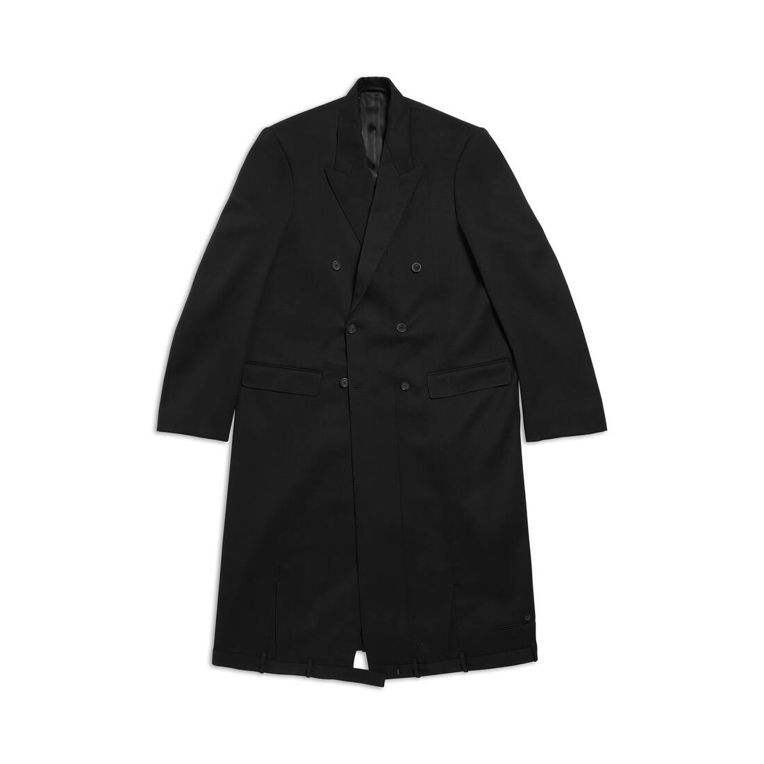 Deconstructed Coat in Black - 1