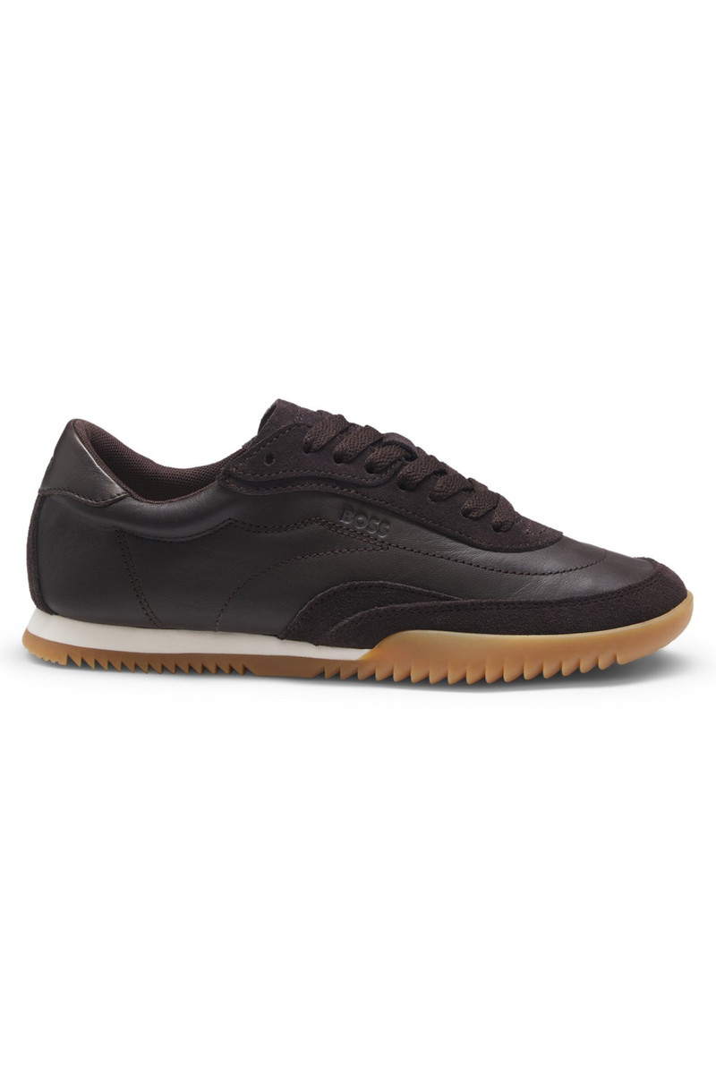 TRAINERS IN LEATHER AND SUEDE 1