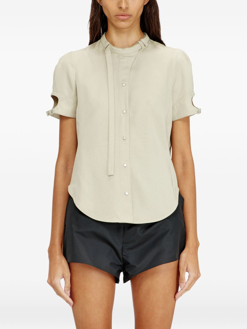 C-India cut-out neck-strap shirt 3
