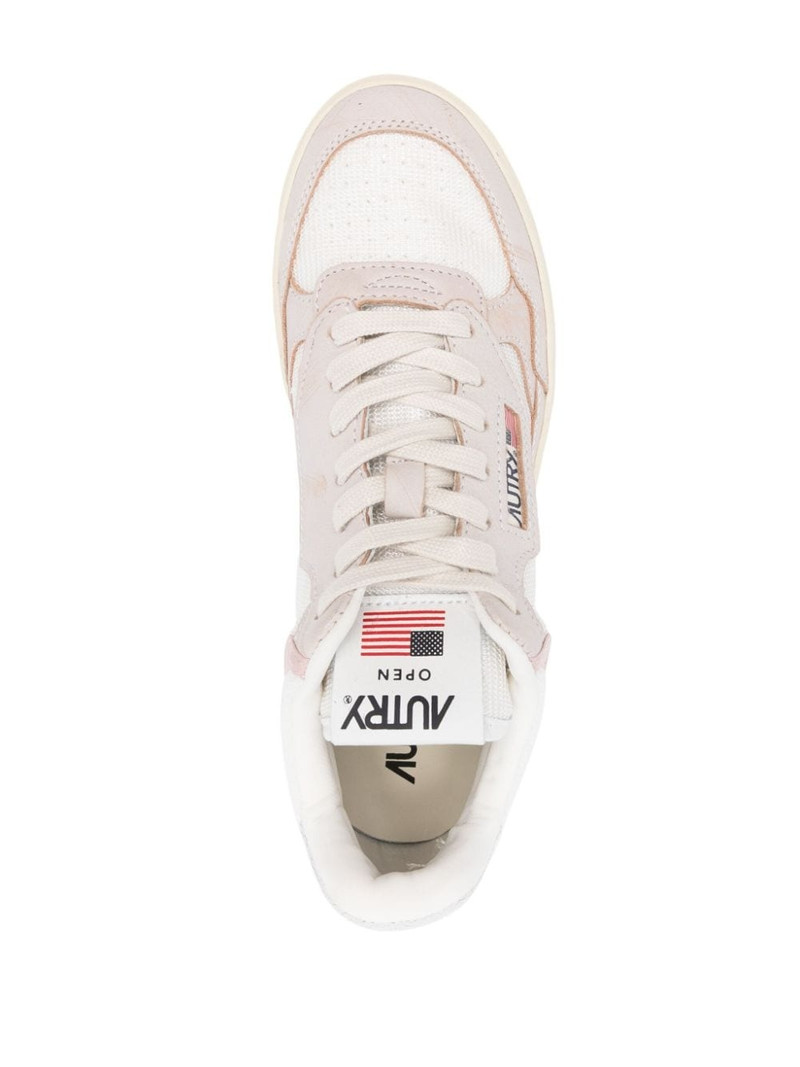 Open Mid leather sneakers 4