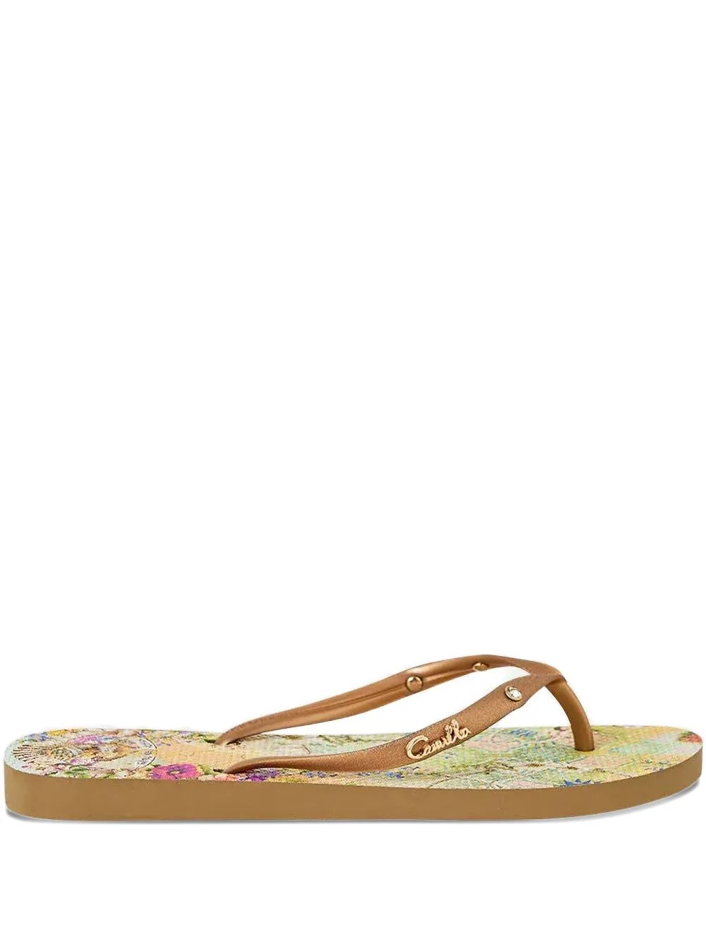 floral stud flip-flops - 1