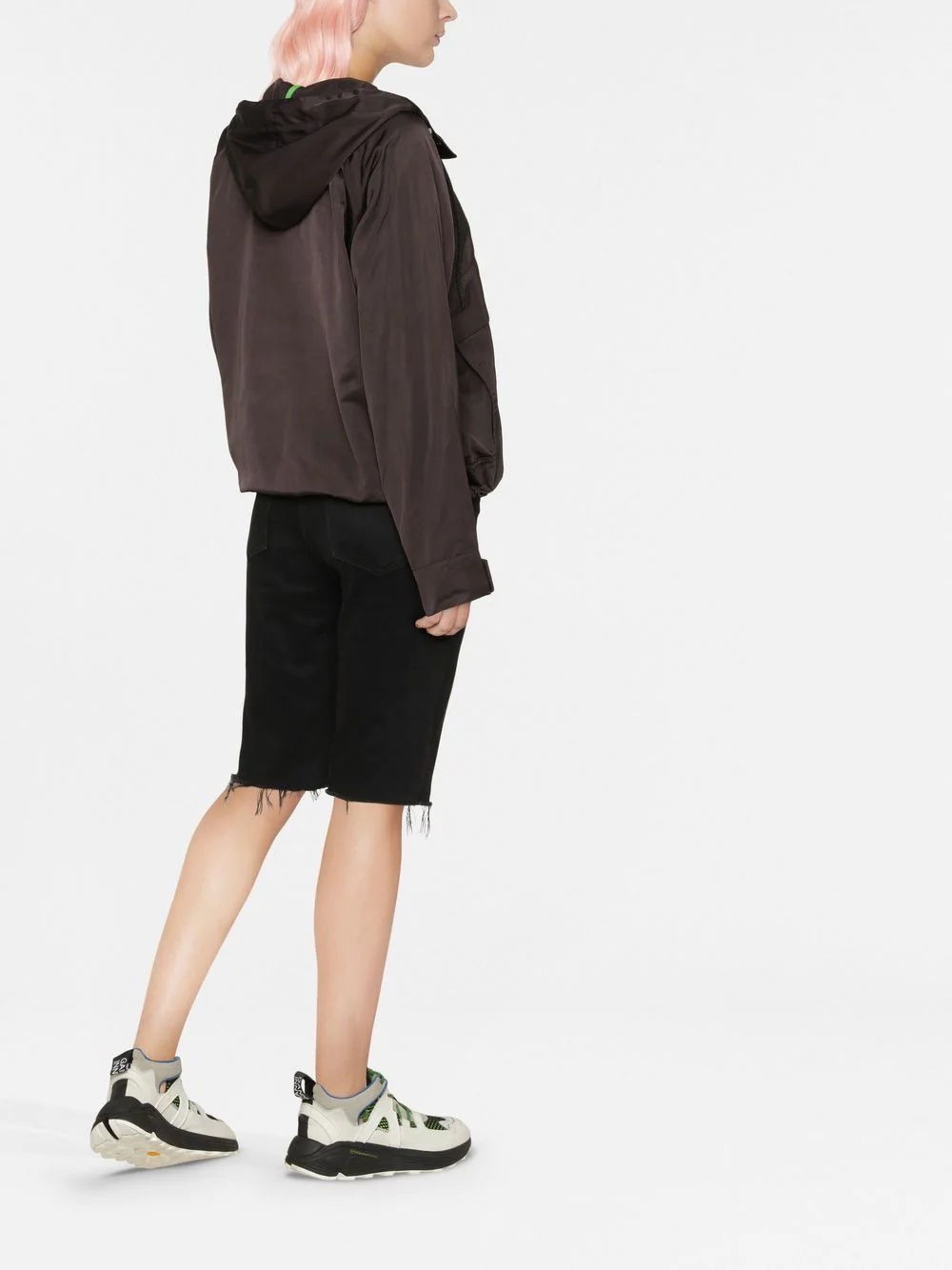 logo-print hooded jacket - 3