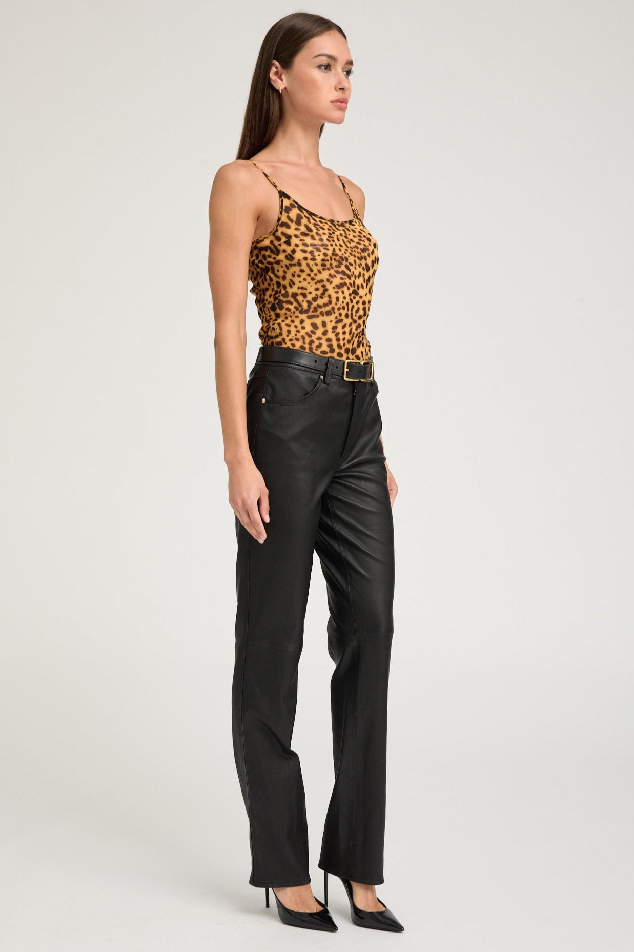 DARK LEOPARD SILK CAMI - 2