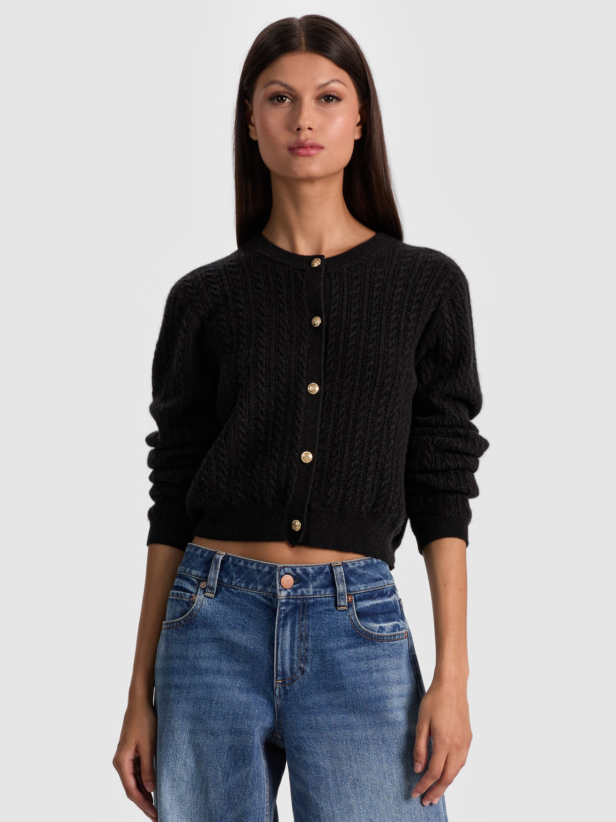 DOLLIE CASHMERE CABLEKNIT CARDIGAN - 2