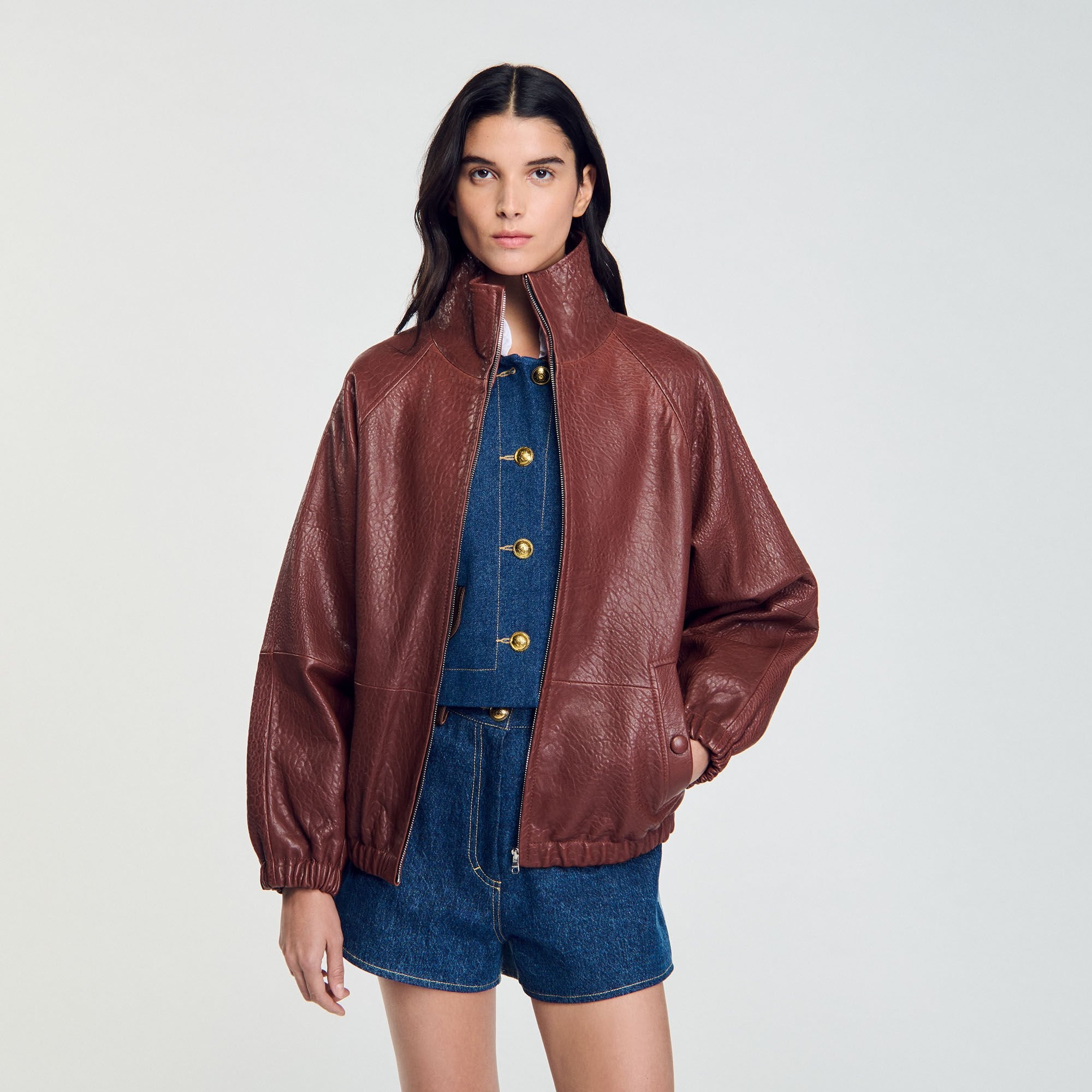 OVERSIZED LEATHER JACKET - 4