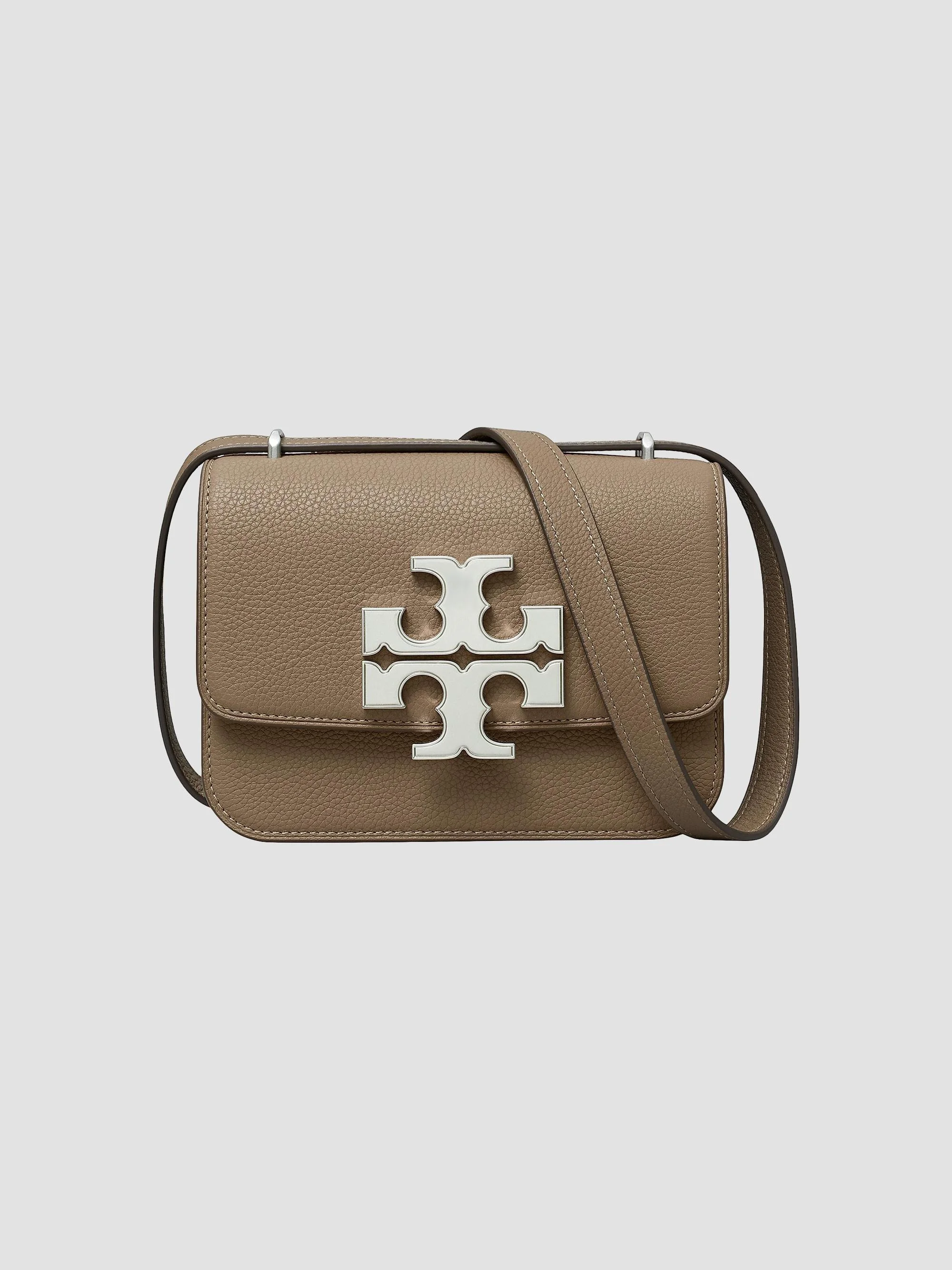 Women's Small Eleanor Pebbled Leather Crossbody Bag - Wild Mushroom - 1