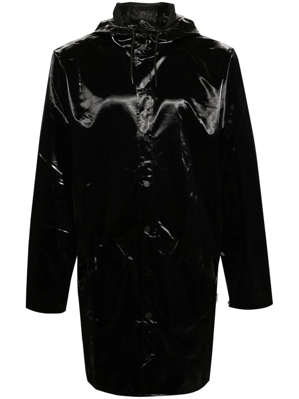 coated hooded parka coat - 1
