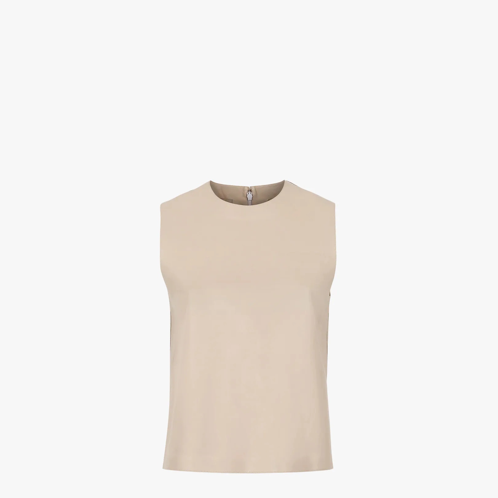 Beige nappa leather top - 1
