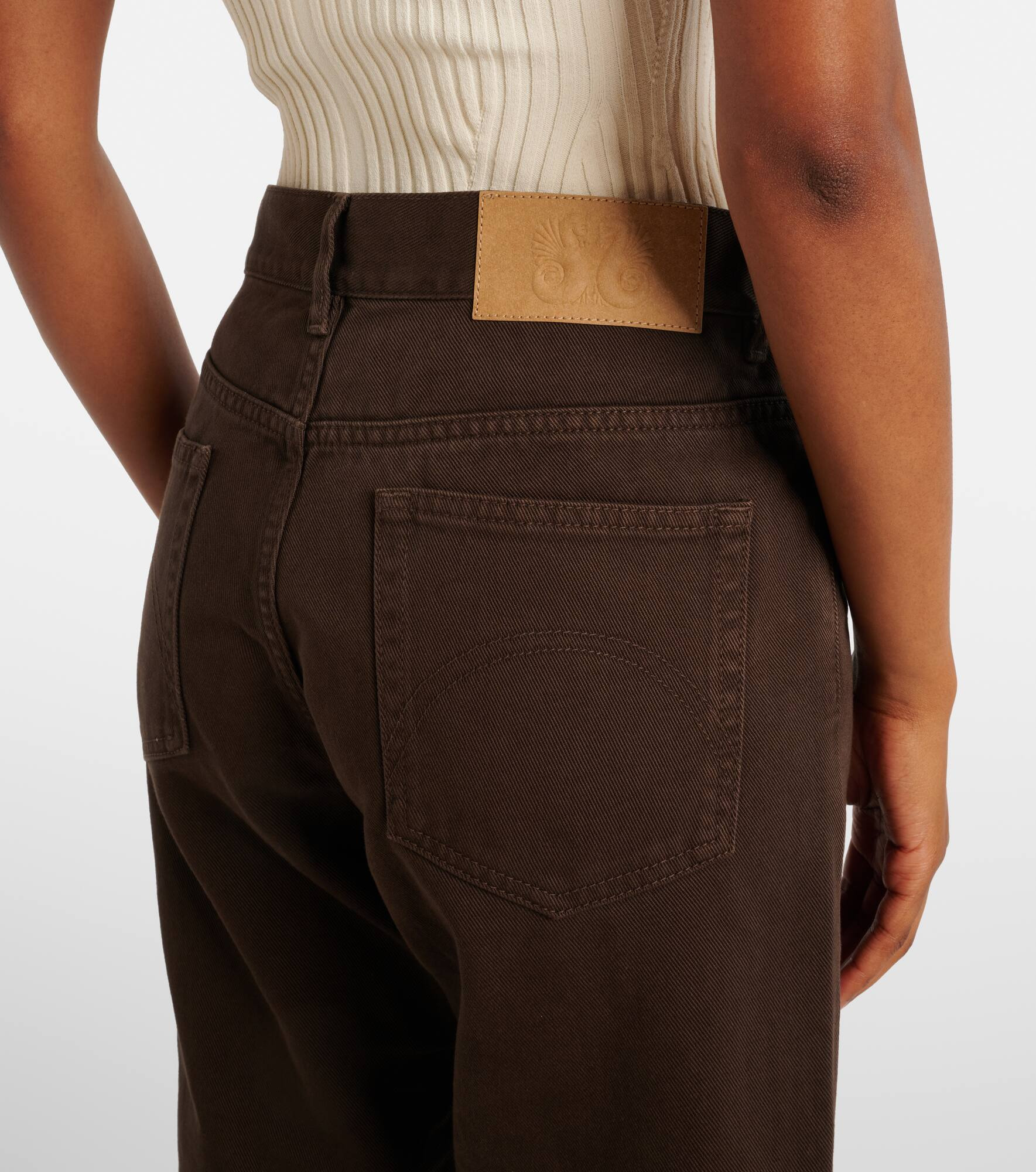 Paso embroidered straight jeans - 6