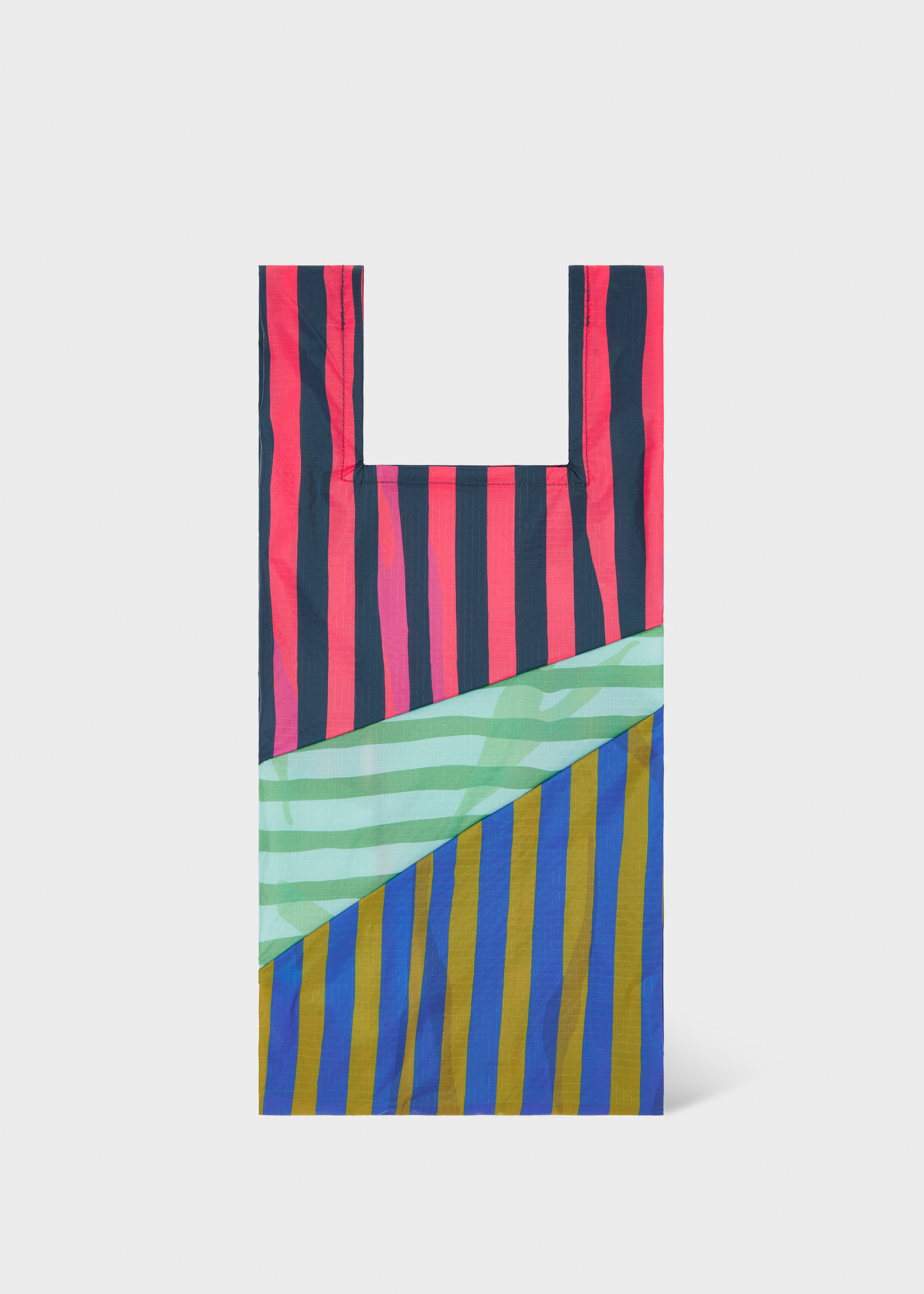 Susan Bijl x Paul Smith - Pink Mixed-Stripe 'The New Shopping Bag' Medium - 5