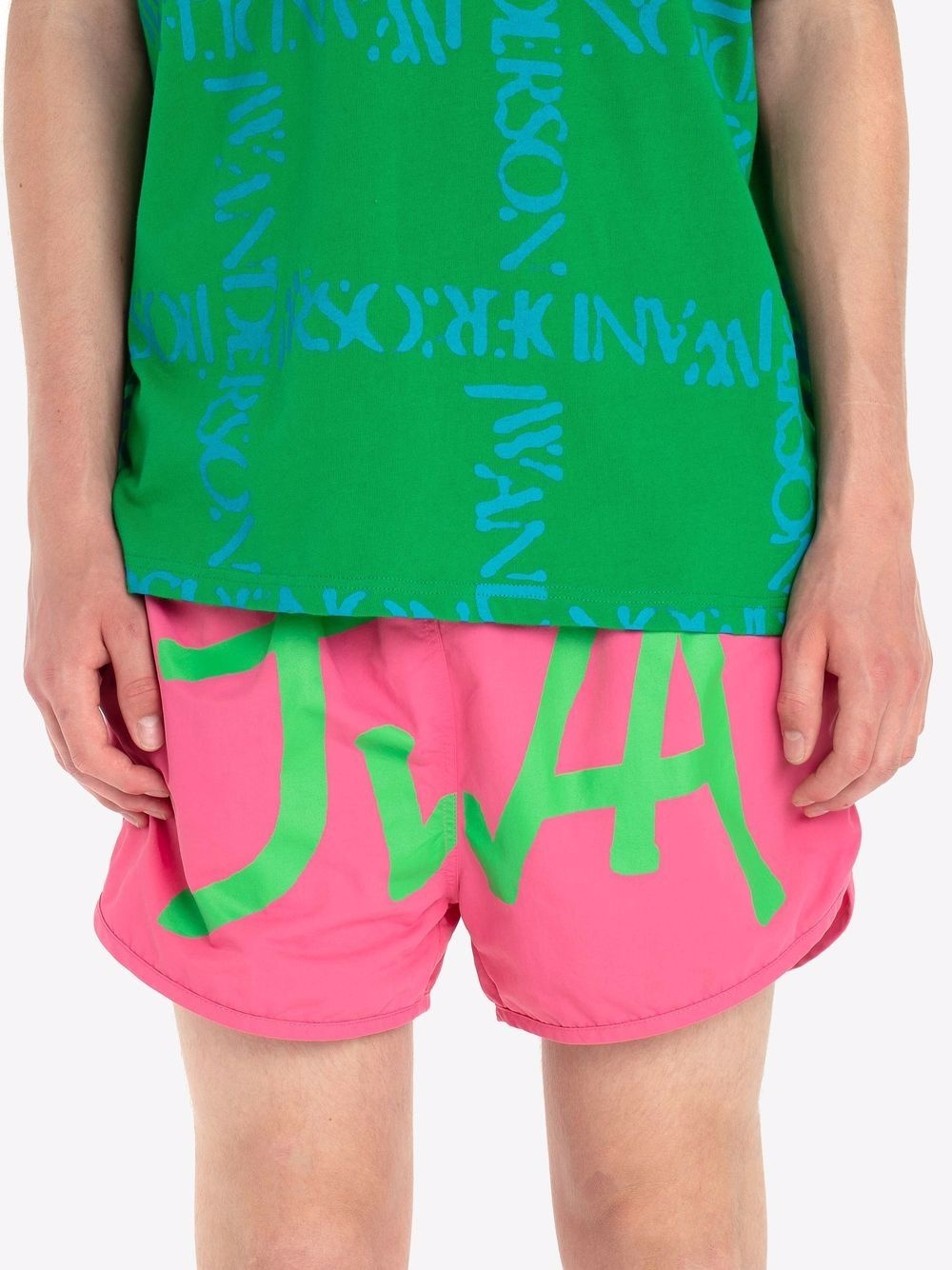 logo-print swim shorts - 5