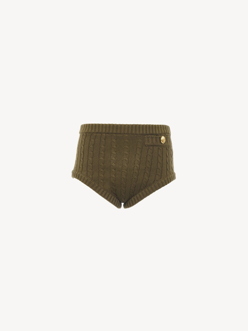 Chloé CABLE-KNIT MINI SHORTS IN COTTON outlook