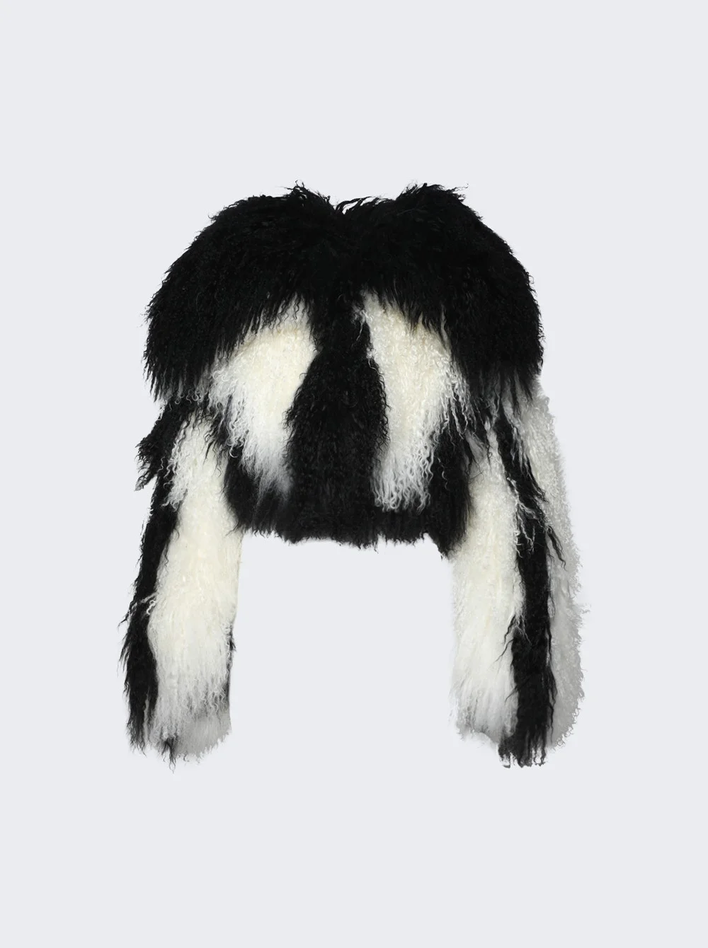 Bomber Jacket Black And Natural - 1
