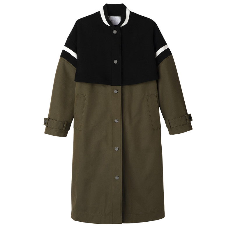 Teddy spirit trench Khaki - Gabardine and wool 1