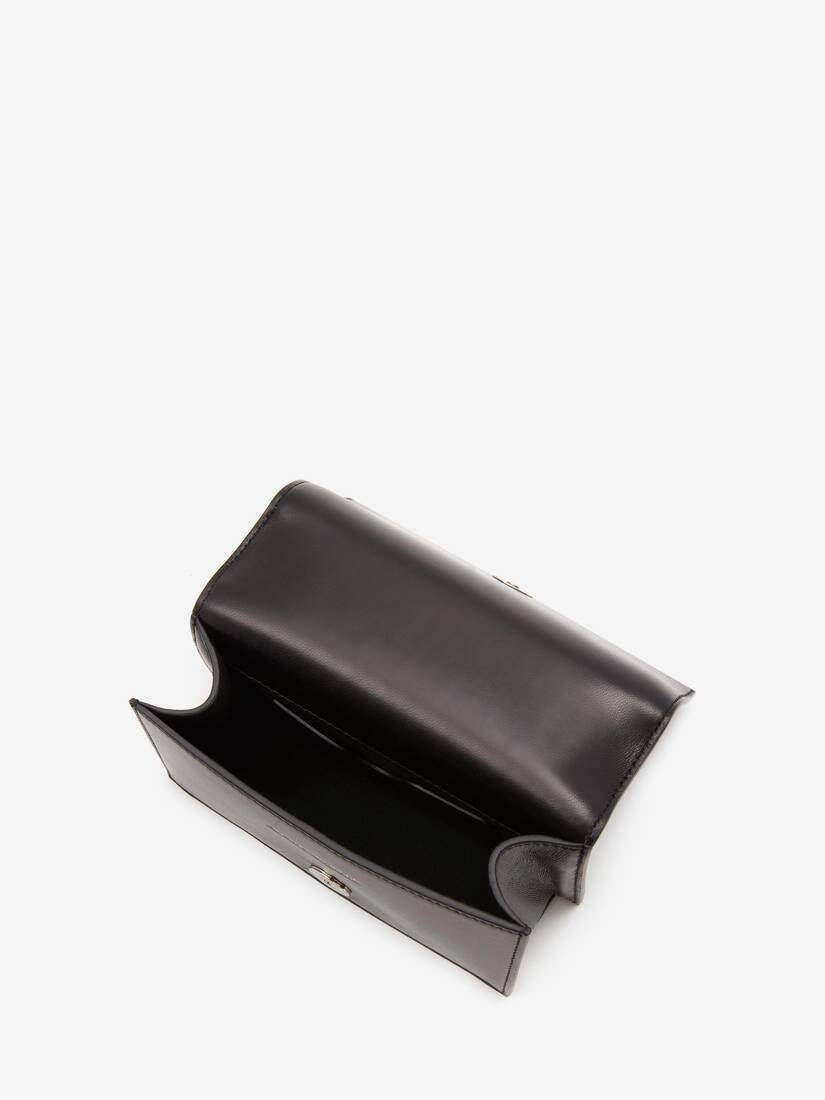 Mini Jewelled Satchel in Black - 4