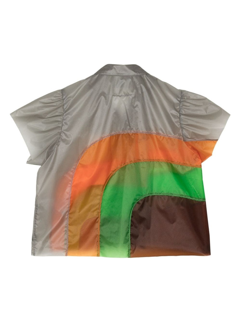 Kolor notched-collar panelled top outlook