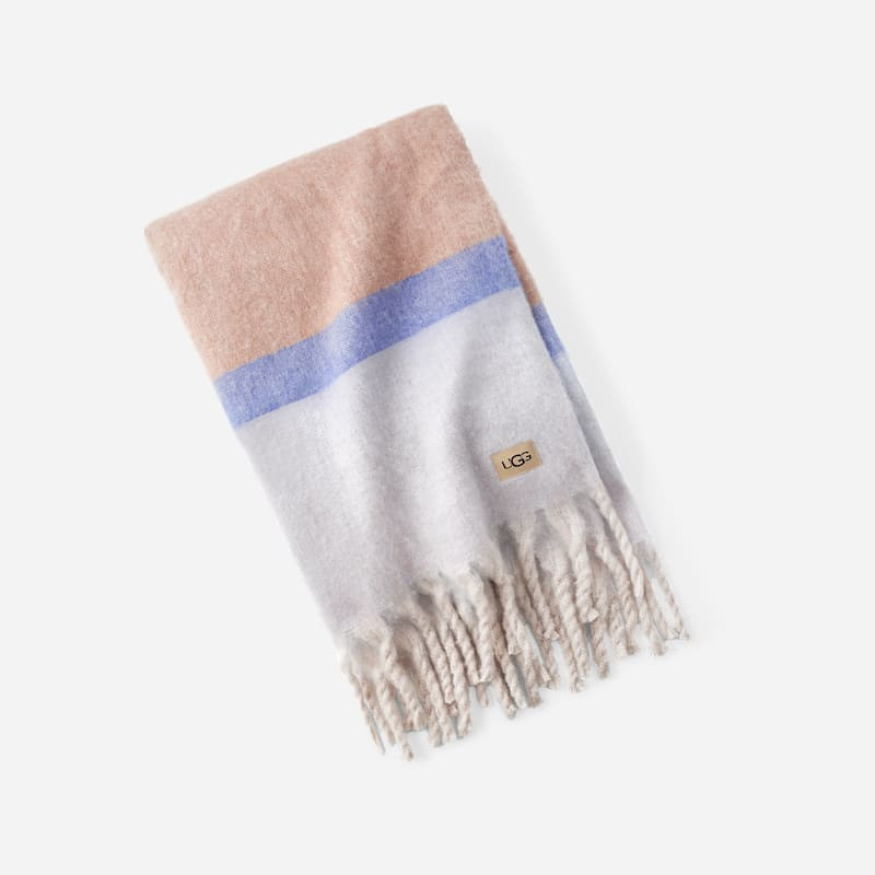 ® Simona Throw 50" x 70" Blankets in Misty Wisteria Stripe 1
