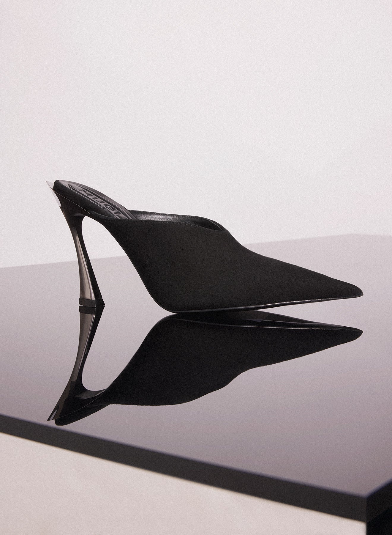 black suede Fang 95 mules - 1