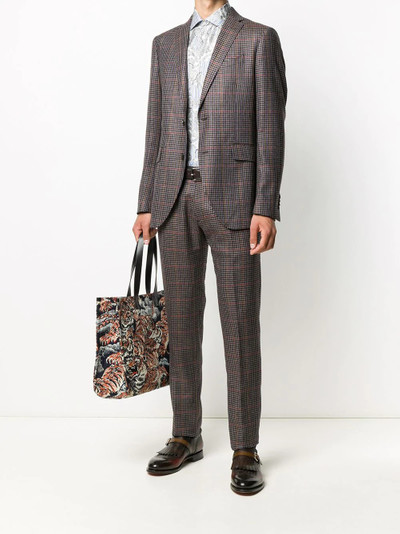 Etro checked blazer outlook