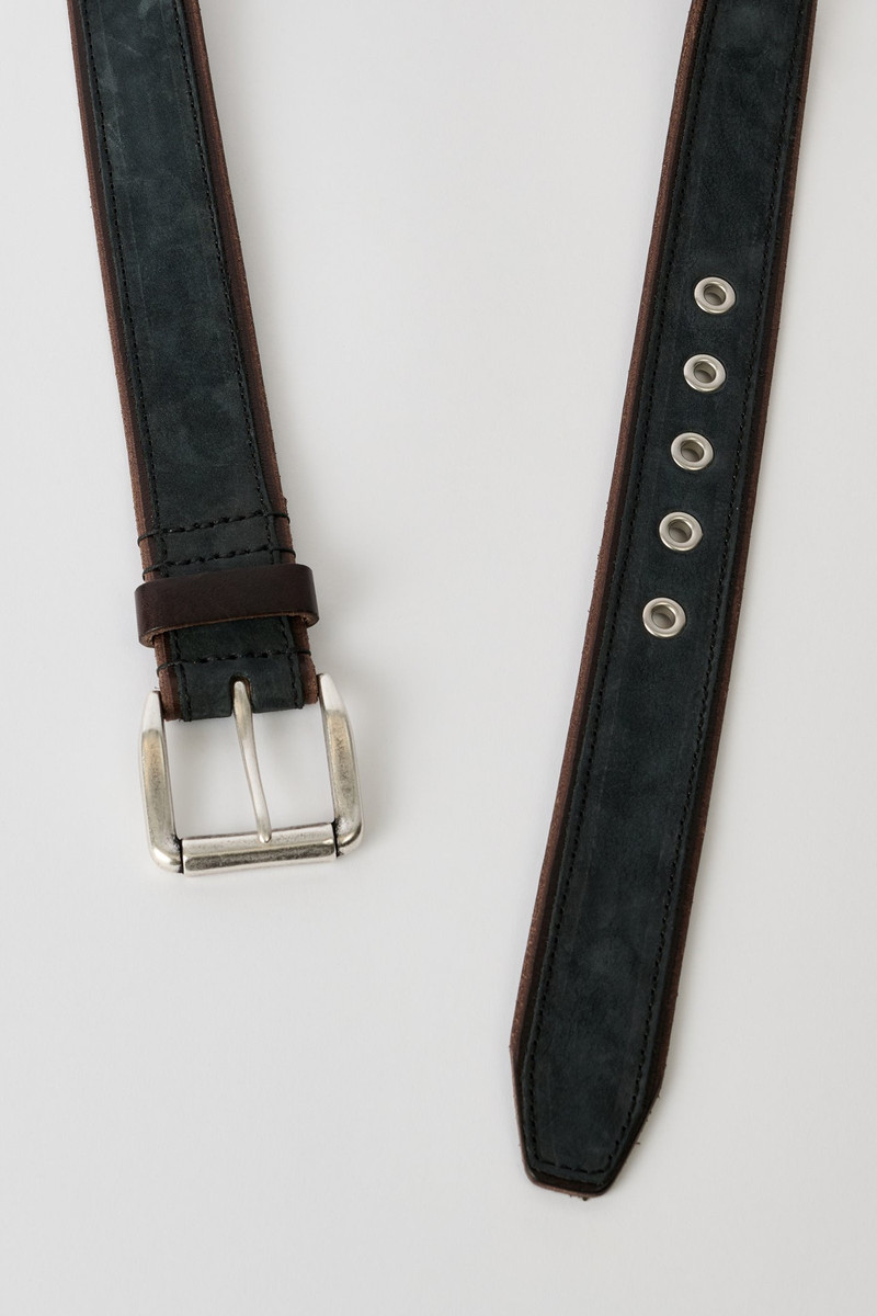 Our Legacy Verge Belt Dark Navy Velveteen Nubuck outlook