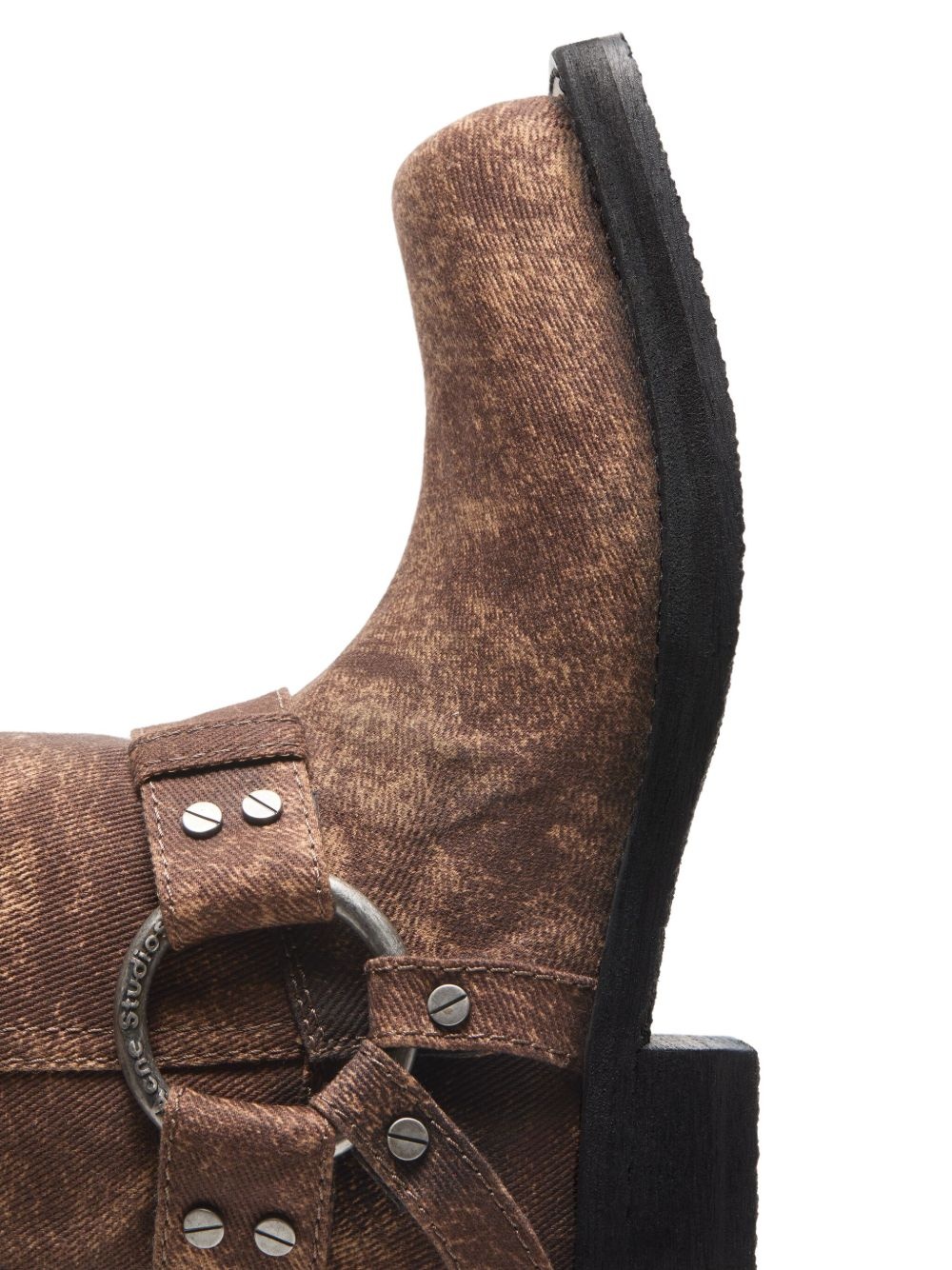 buckle-detail leather boots - 4