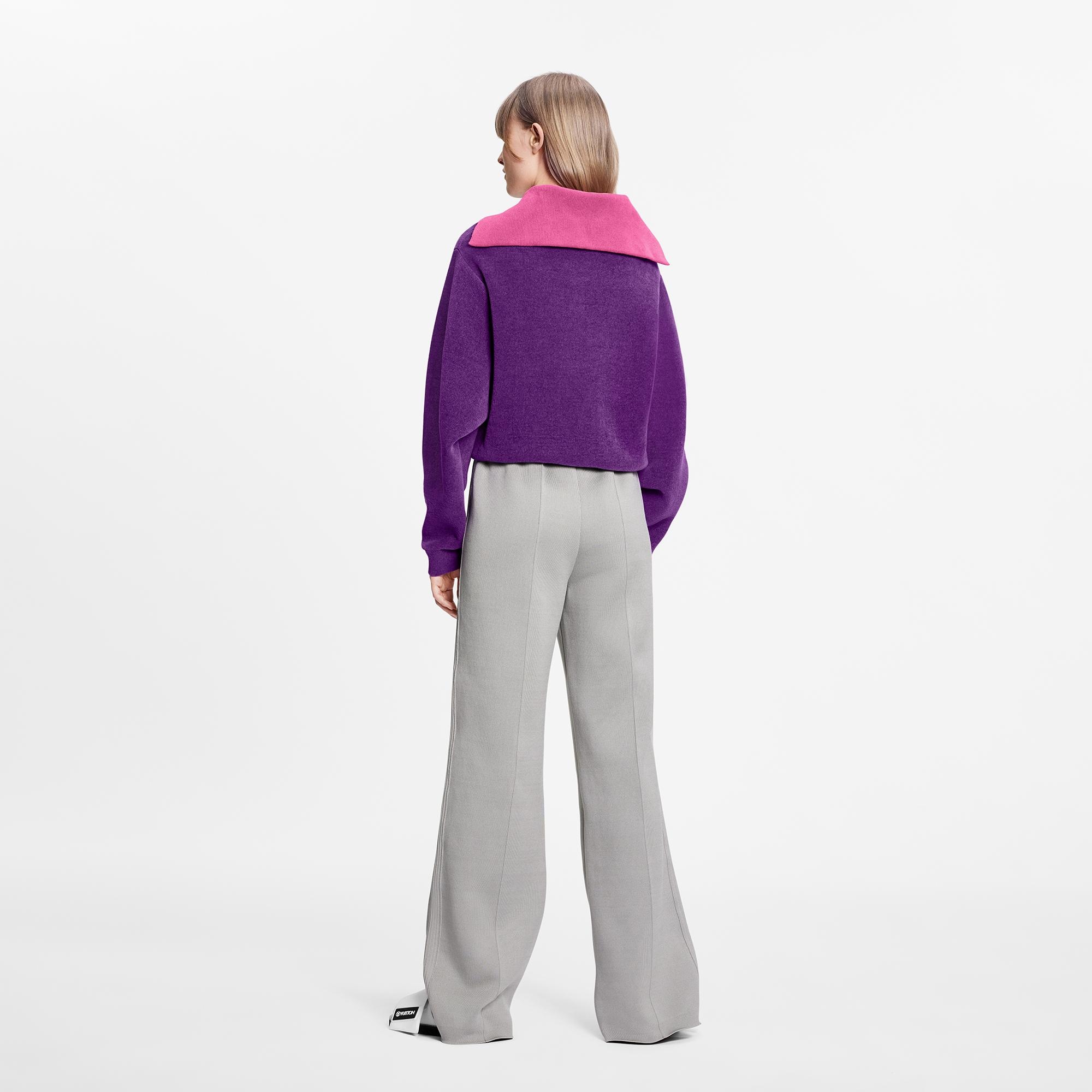 Wide-Leg Seam Pants - 5