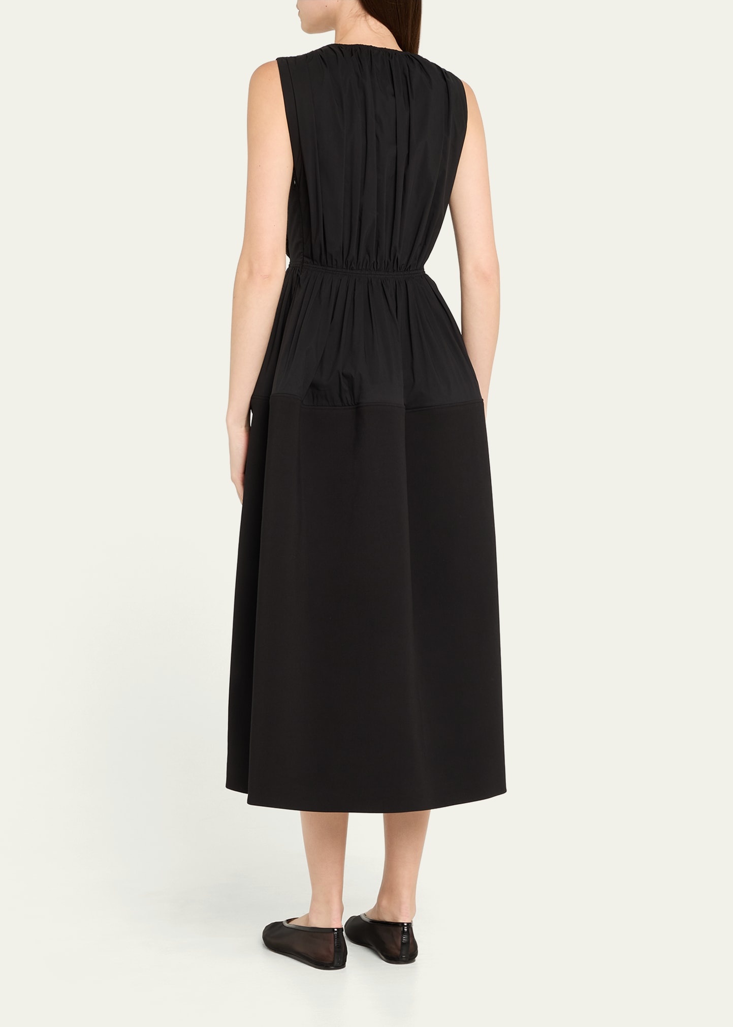Mika Gathered Sleeveless Midi Dress - 3