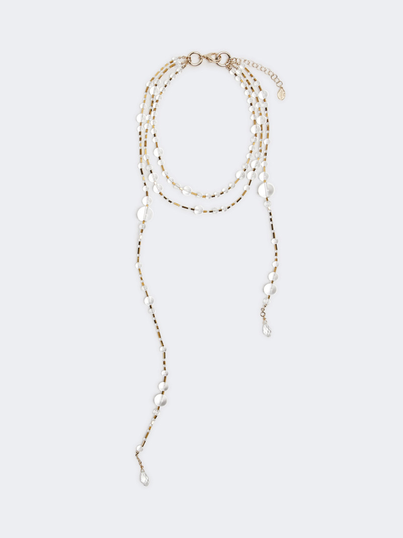 CERTO Multi-strand metal and glass necklace - OPTICAL WHITE 4