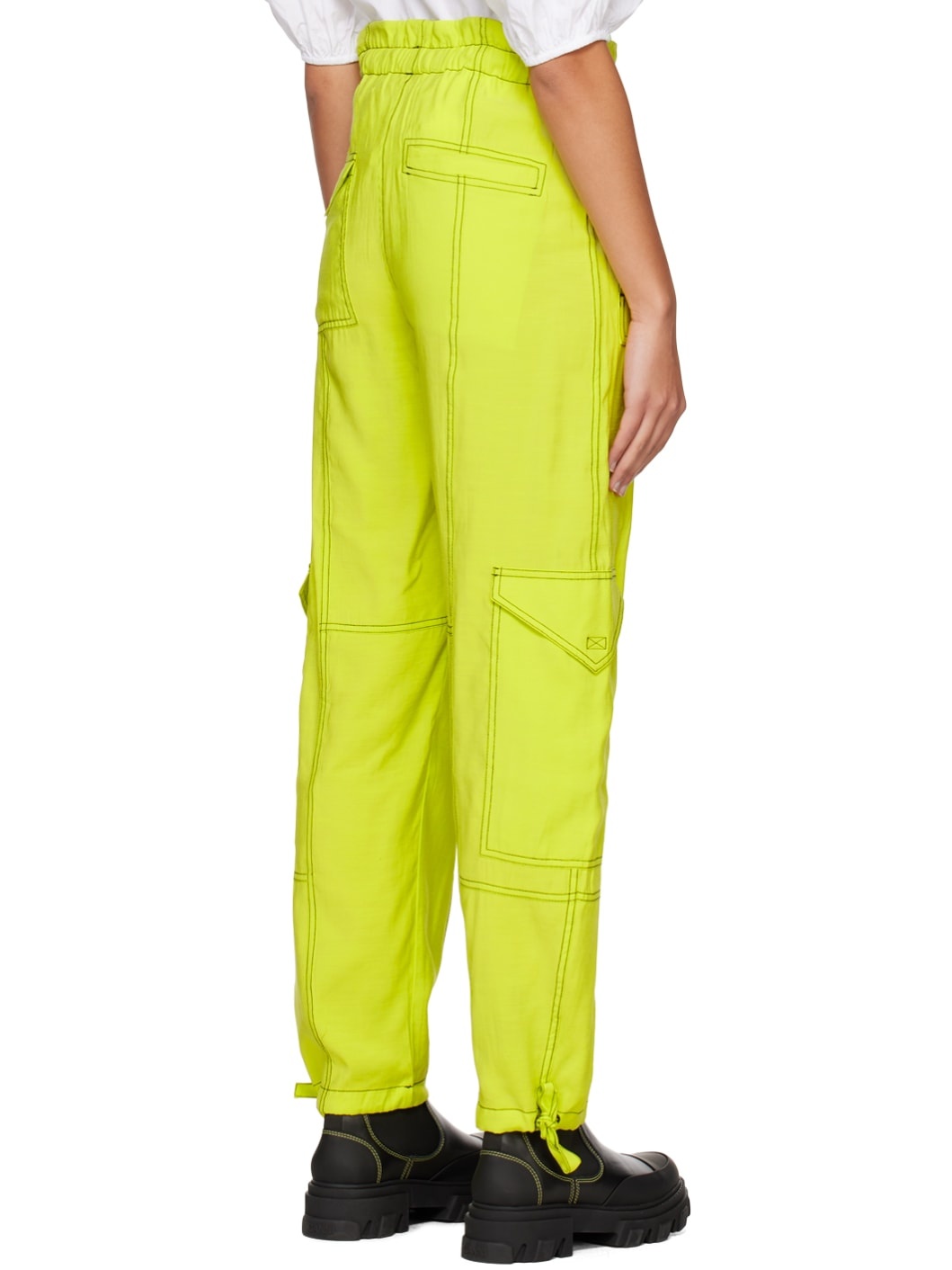 Yellow Light Slub Trousers - 3